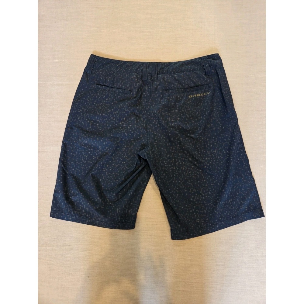 Oakley Shorts Mens Golf Performance Shorts Size 36 Flat Front Blue With Gray - Picture 2 of 8